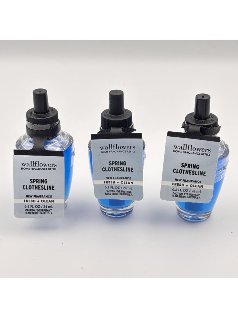 Bath & Body Works Wallflower Spring Clothesline Scent Refills 3 Pack Blue Lemon